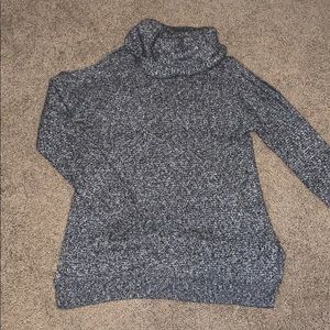 Gray Hollister Turtleneck Sweater - Open Shoulders